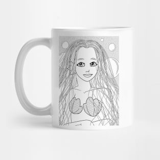 COLOR ME! Achromatic Mermaid Mug